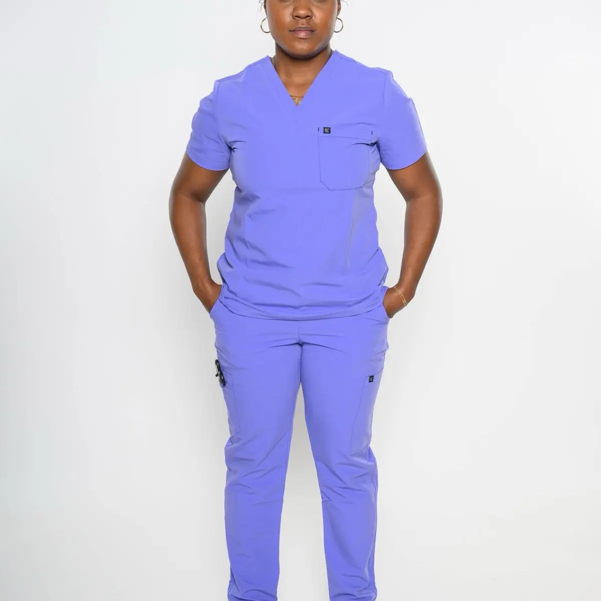 Periwinkle purple medical scrubs