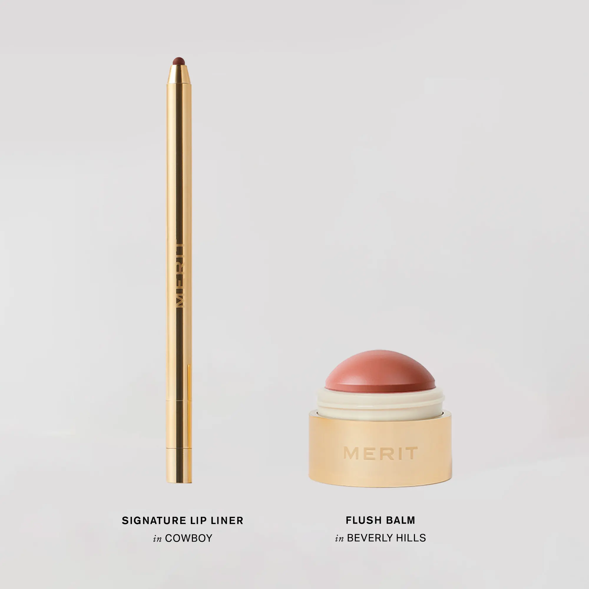 MERIT The Brown Pink Set - Lip Liner & Blush Duo MERIT The Brown Pink Set - Lip Liner & Blush Duo