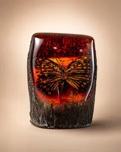S.Collectible Amber Gemstone – Butterfly Ornament