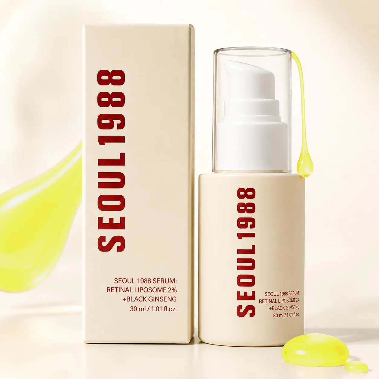 Retinal Liposome 2% Facial Serum with Black Ginseng, 30ml / 1.01 fl oz – Lightweight Night Skincare for Smoother-Looking, Firmer and More Radiant Skin, Precise Pump Bottle Cosmetic