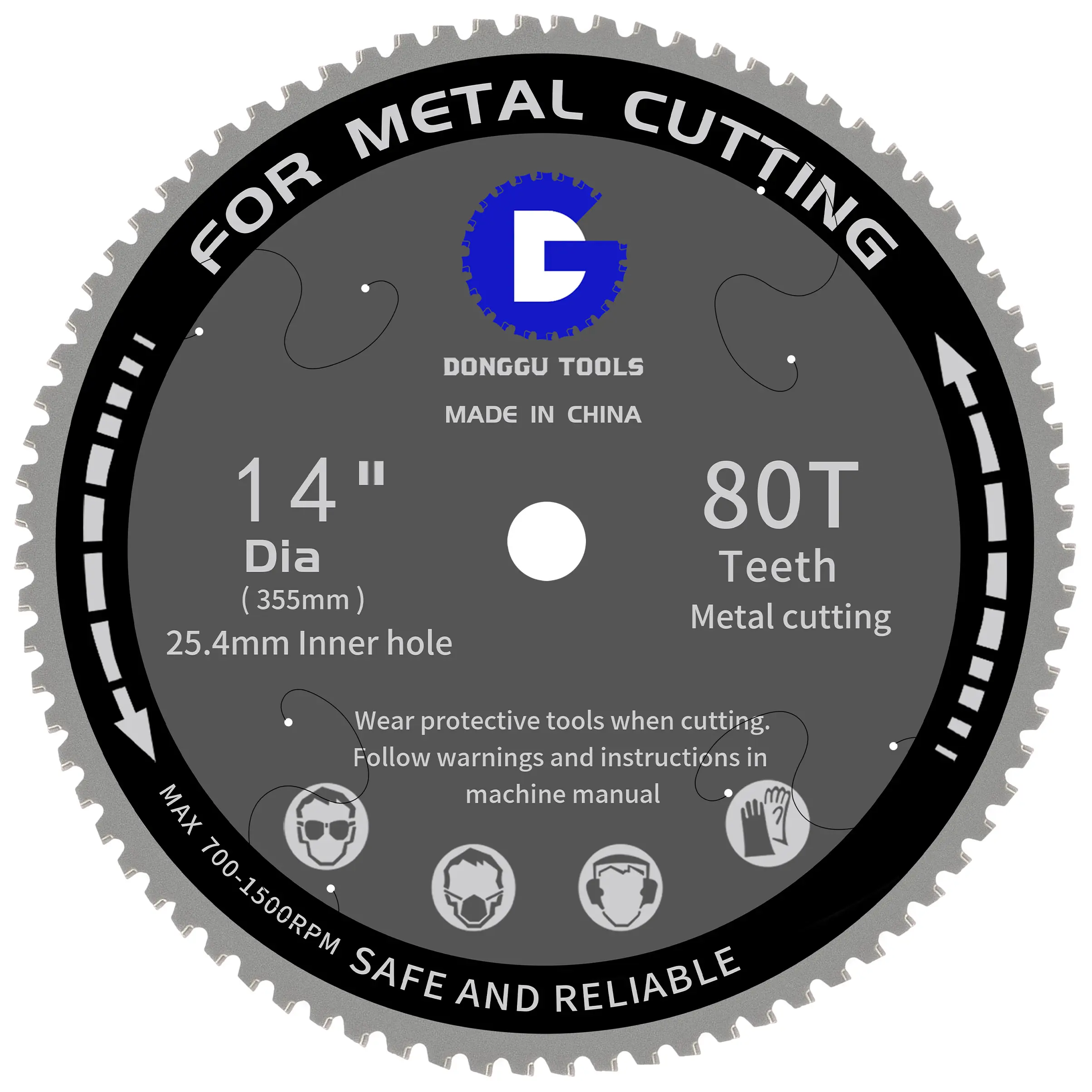 14-Inch 80T TCG Cermet Teeth Circular Blade, Metal Cutting Tool for Diablo & Evolution Chop Saws，blade for miter saw,cutting circular saw,tools gadgets,gifts for dad,specialty mechanic tools，cut-out tool,family tools，work tools，mechanic gifts for him