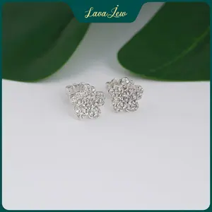LavaJewelry Cherry Blossom Earrings, Sports earrings, Silver Jewelry, 925 Silver Earrings for Women, Girls