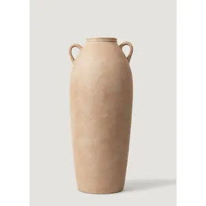 Tall Terra Cotta Vase with Handles - 20"