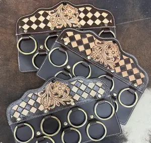 Brown Checkered Wild Rag Scarf Hanger