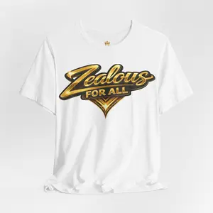 Zealous For All Graphic T-Shirt (Gold Logo)