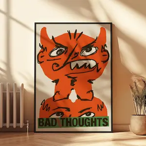The Devil In I - Modern Retro Fine Art Poster - Dark Aesthetic Wall Art - Alternative Grunge Home Decor - Thought-Provoking Digital Print