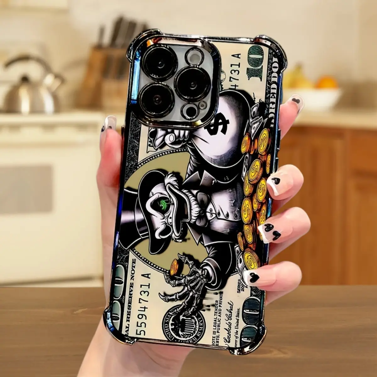 TPU Smartphone Case - Personalized Fashion Creative Dollar Design Casing, Anti-Drop Protection, Transparent Soft Back Cover Phone Accessories for iPhone 17,16,15,14,13,12,11,Pro,Max,X,XR,XS,8 Plus,7 Plus