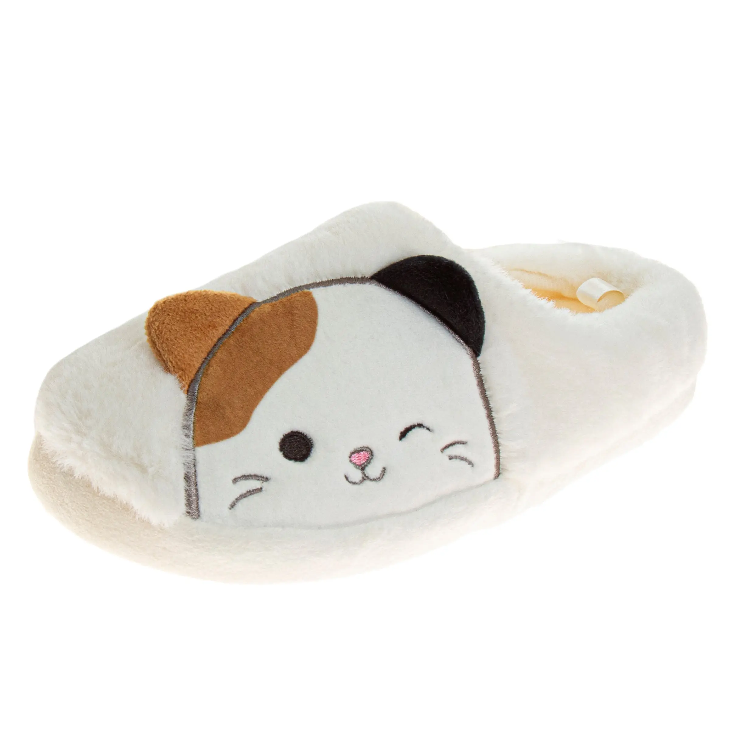 Josmo Girls' Squishmallows Cameron the Cat Plush Slippers, Casual Fuzzy Warm Slip-on House Shoes with a Cushioned Anti-Slip Sole, Fuzzy Warm Slippers, Home Footwear, Lightweight Slippers