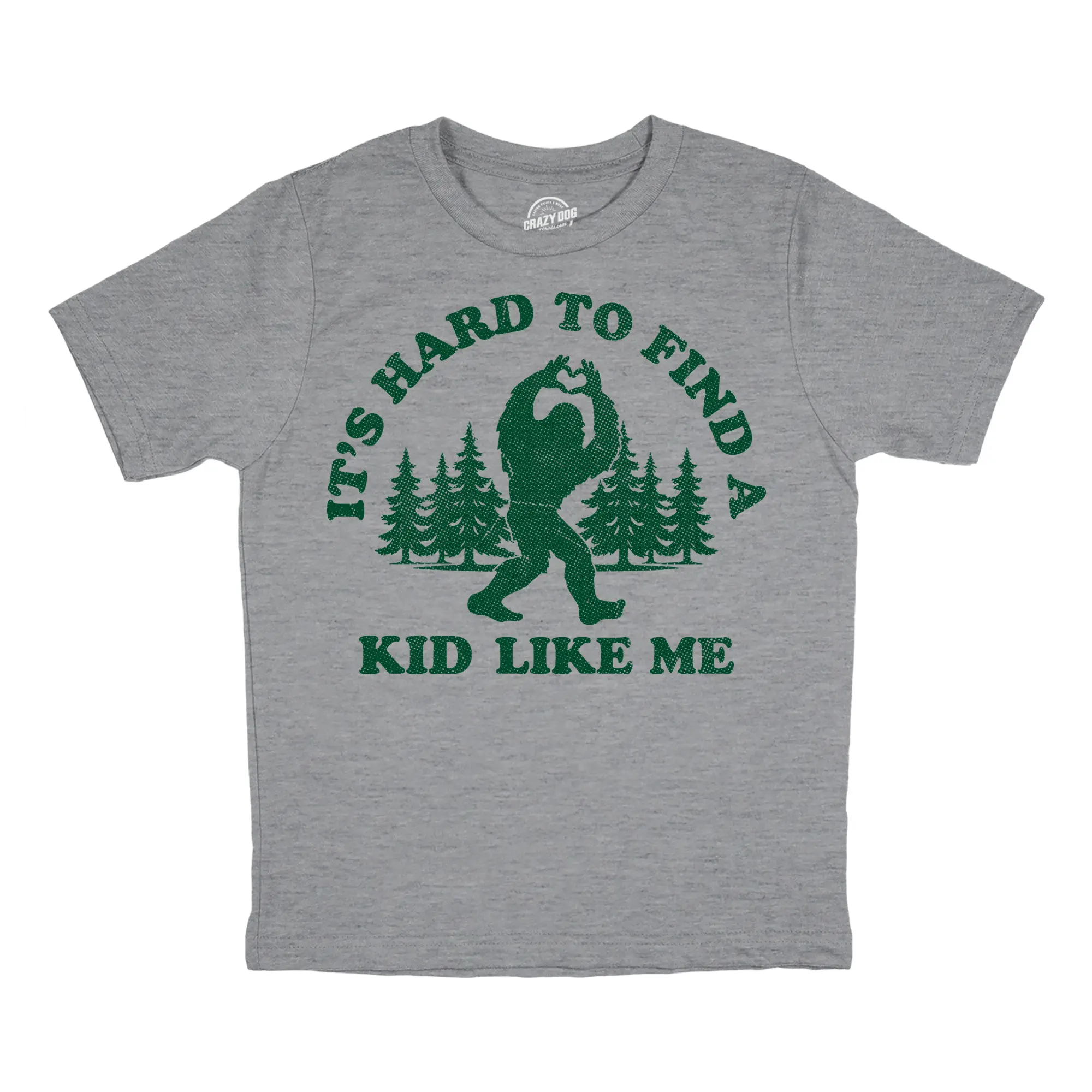Youth Funny T Shirts Its Hard To Find A Kid Like Me Sarcastic Bigfoot Tee For Kids Funny T Shirts Novelty Tees for Kids Light Grey