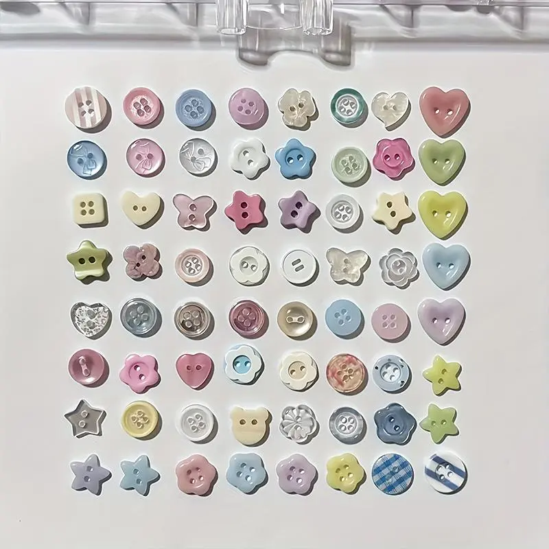10-100pcs Korean style Cream Color Plastic Buttons Crafts  DIY Scrapbooking Cute Sewing Button Apparel Accessories Randomly