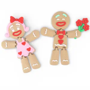 Valentine Gingerbread Man Ornament Figurine Decoration 3D  print - articulated