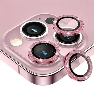 1 set Camera Lens Protector For IPhone 16 15 14 13 12 11 Pro Max Metal Ring Protective Glass IPhone 14 15 Pro Max Camera Lens Glass