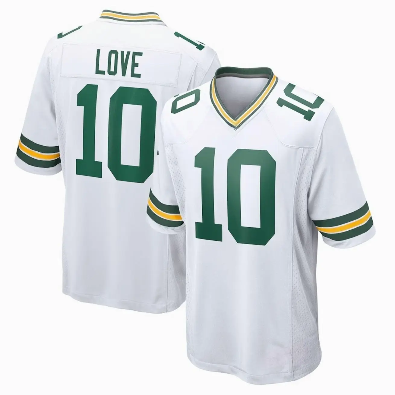 Unisex Football inspired by Love 10 Green Bay Game Player Jersey - White