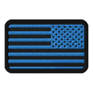 Reversed US Flag Patch (Tactical Blue)