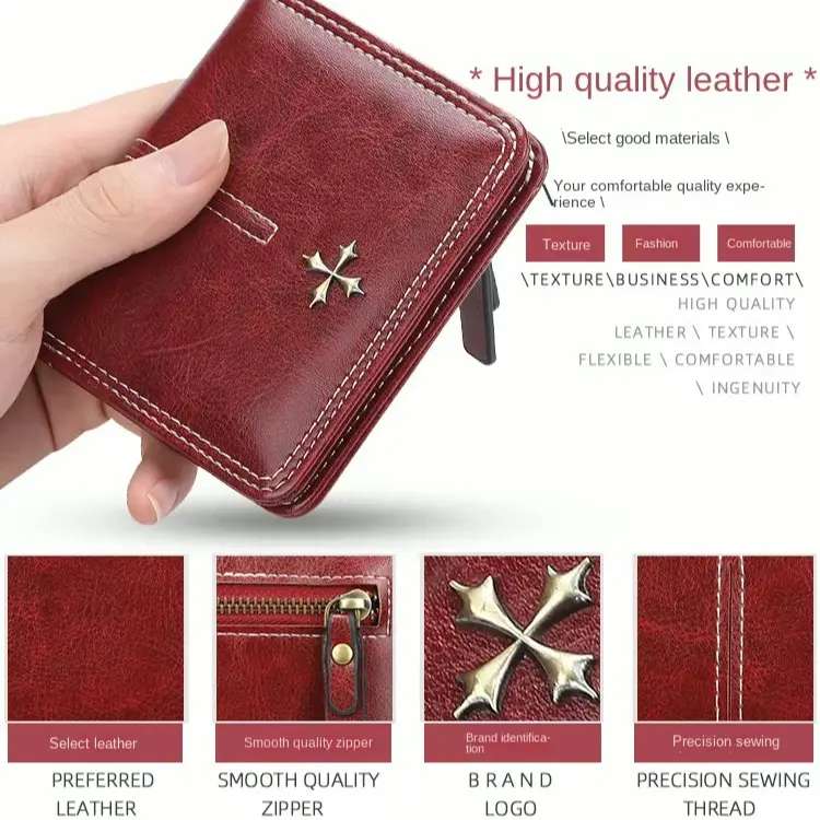 2023 Mini PU Leather Women's Wallet – Custom Name Engraving