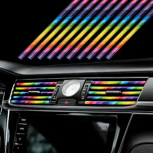 Universal Car Air Vent Trim Strips 10Pcs Simple Clip On U-Shaped Design