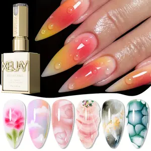 1PC 15ML New Fast Natural Bloom Gel Flushing Gel Gradient Water Dye Solution Glitter Lasting Nail Oil Gel Art Design Nail Salon Gel Polish Cutics
