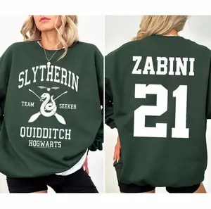 Zabini 21 Quidditch Seeker Sweatshirt, HP books, Dracotok Bookish shirt, Movie Wizards House Tee, Gift For HP fans