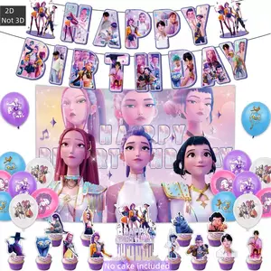Anime Witch Girl Group Birthday Party Decoration Set – Anime Idol Girls Group Party Supplies-Inspired Backdrop Banner, Balloons & Cake Toppers | Cool Birthday Gifts, Party Supplies for Girls, Kids & Teens