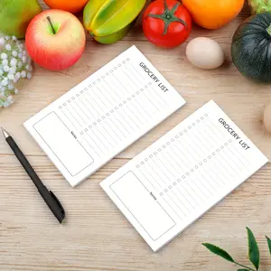 1/2 Pack List Pad for Full Back Shopping Lists, 30/60 Note Pads for To-Do Lists & Memos, Essential Organizational Notepads, Office Stationery Supplies, Planner Notebook