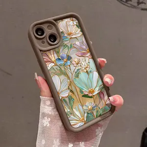 Feminine Soft Case for iPhone11/12/13/14/15/16/promax/x/xs/xr/xsmax Case Pastel floral mosaic pattern Durable, Ultra Slim, Cute and Practical |   Lightweight Protective Case for Her