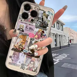 1pc Anime Character Collage UV Printed Transparent Frame Phone Case, Compatible With iPhone 11/12/13/14/15/16 Pro Max Plus. Soft TPU Protective Case, Trendy Gift Idea For Birthdays, Christmas, Halloween, Boyfriends, Family, And Friends.