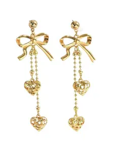 New Bowknot Earrings with Heart Pendant and Tassel, Unique Festival Jewelry for Women, Chic and Stylish Design Accessories, Butterfly Earrings, Dangle Earrings
