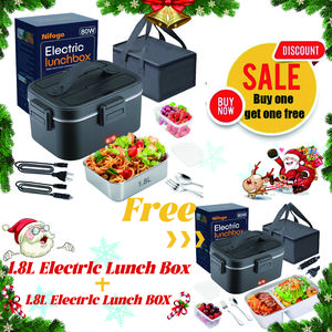 Electric Lunch Box Food Heater Heated Lunch Boxes For Adults 1.8l Food Warmer Lunch Box Portable 12V/24V/110v Self Heating Lunchbox For Work/Car/Truck with Insulated Bag