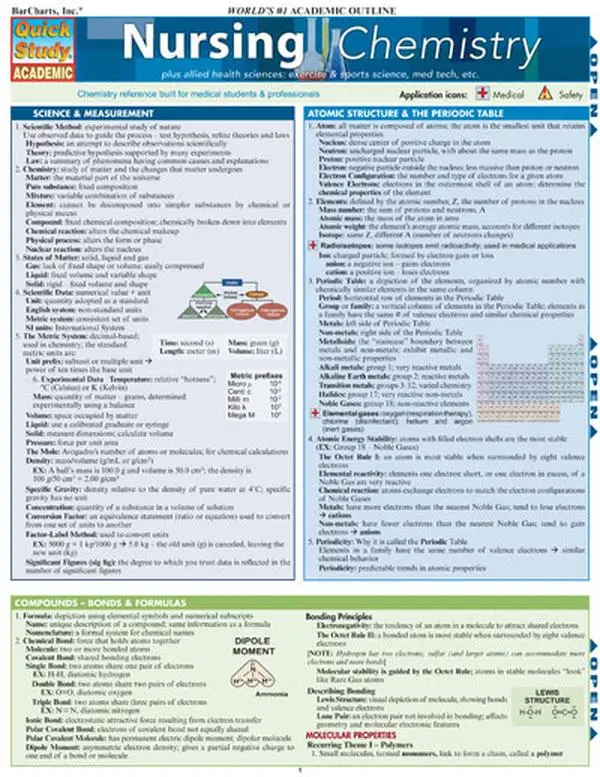 BarCharts- Inc. 9781423214205 Nursing- Chemistry