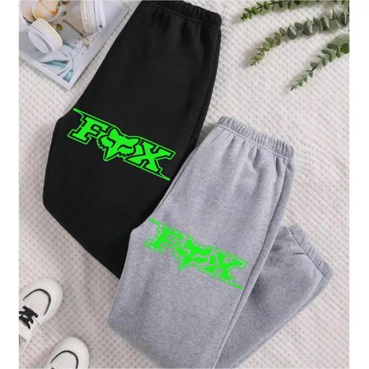Fox Inspired Sweatpants, Unisex Cotton Motocross Bottoms Pants, Comfy Dirt Bike Streetwear for Men and Women Riders