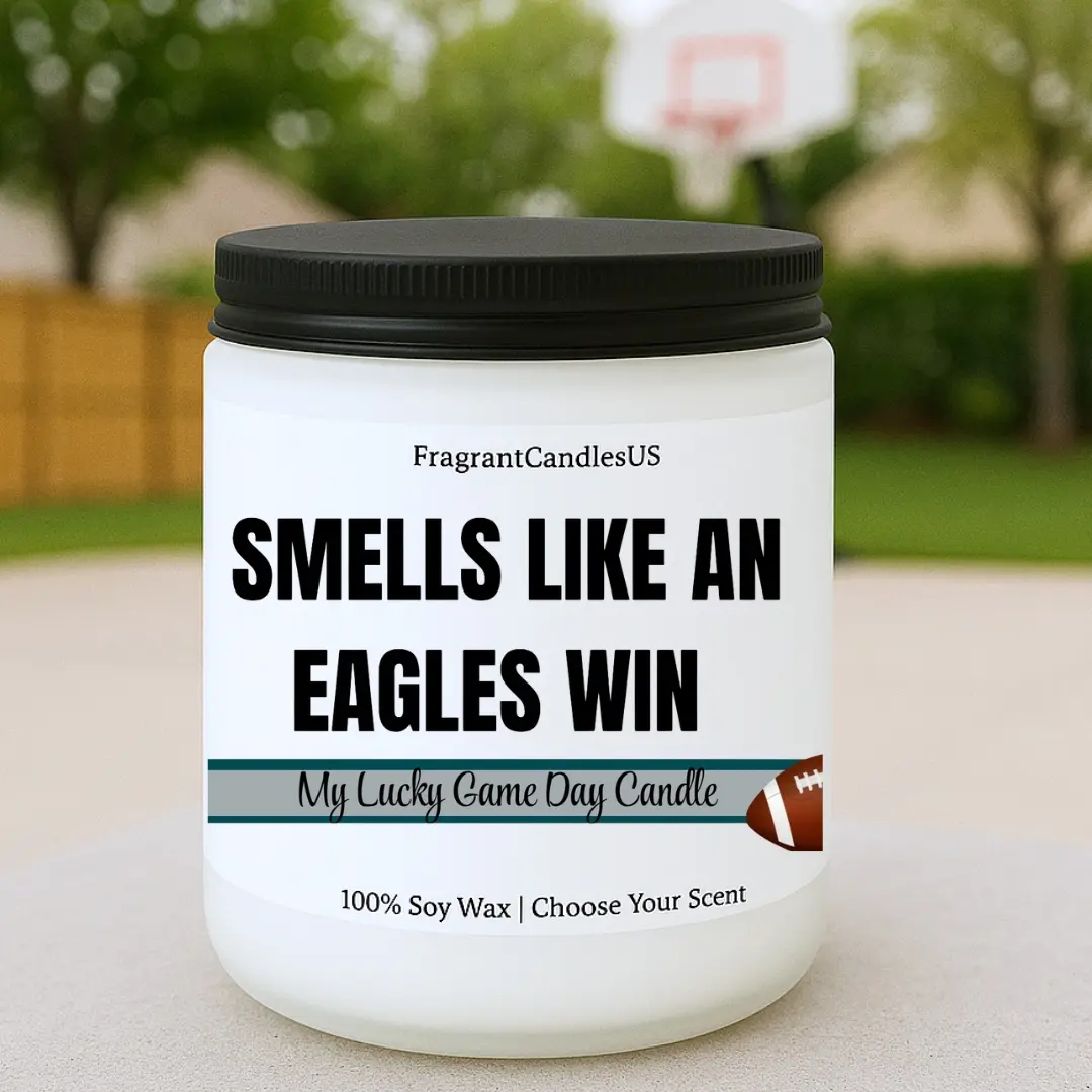 Valentines day gifts for him, American Football Victory Candle – Smells Like an Eagles Win | Lucky Game Day Candle for NFL Fans | Football Candle | Gift for Philadelphia Eagles Lovers Coaches & Team Supporters Game Day Home Decor Candle for Football Fans,