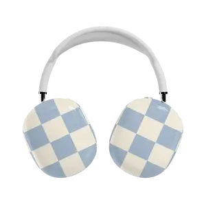 Casely AirPods Max Case | Snap-On Hard Shell Covers | Fit Check | Light Blue Checkerboard