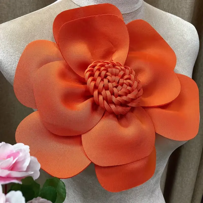 1pc Elegant Unisex Floral Handmade Clothing Brooch - 25cm/9.84in Wide High-Aesthetic Accessory for Single Ceremony, Wedding Evening Gown, Hat, Bag (Festive & Party Supply)
