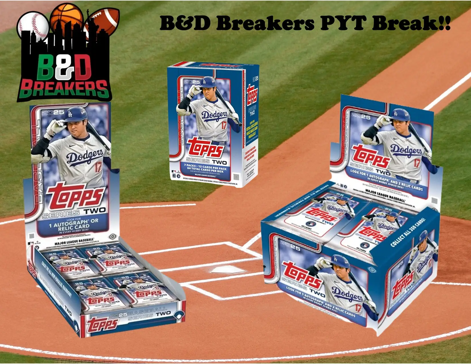 1x 2025 Topps Series Two jumbo box & 1x 2025 Topps Series Two hobby box & 1x 2025 Topps Series Two blaster box - PYT break - 3 total boxes -250614-3