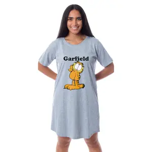 Garfield Comic Womens' I'm Cute Pose Pajama Dorm Sleep Shirt Nightgown