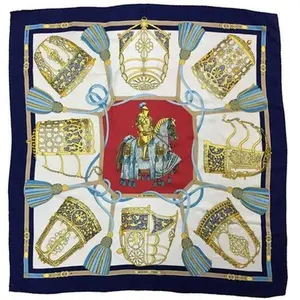 Pre-owned Hermes Les Muserolles Carre 90 Silk 100% Scarf Multicolor 18356180219/813258