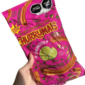 Churrumais con Limoncito Big bag, Mexican Chip Snack crunchy crispy chilli spicy Corn Flavor Chicharon Churro Chicharrones