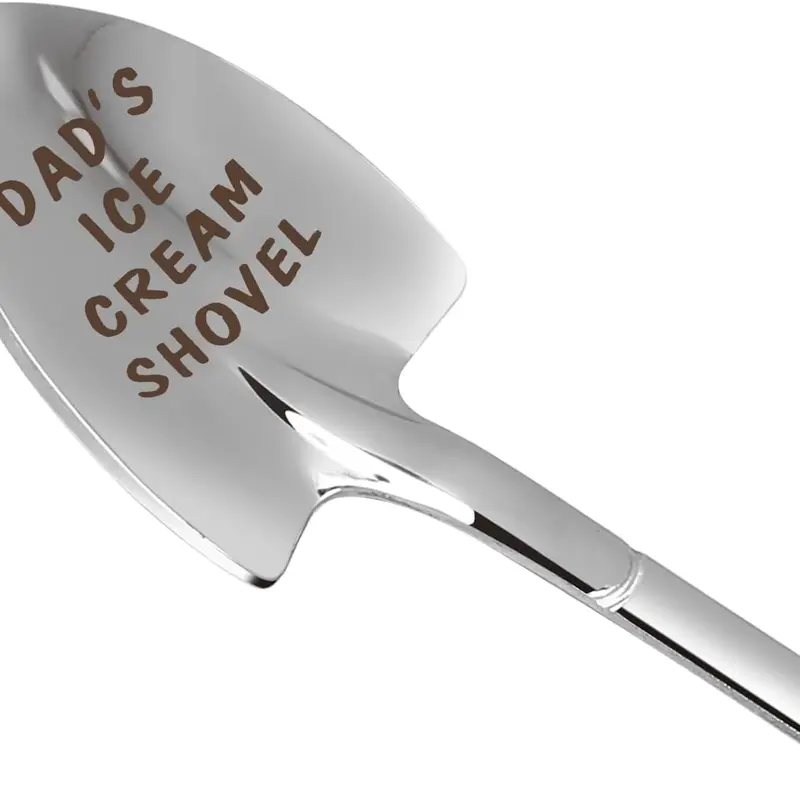 Engraved Stainless Steel Ice Cream Scoop with Funny Engraving - Durable, Stylish Kitchen Accessory, Birthday Gift for Ice Cream Lovers, Special Occasions Present from Daughter to Dad