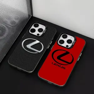 L-LexusES Car Logo Phone Case Shockproof Hard For iPhone 16 17 15 14 13 12 11 Pro Max Plus XS X Matte Colored Silver Cover