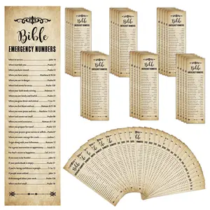 30pcs Inspirational Bible Verse Bookmarks - Vintage Bible Emergency Numbers Bookmarks, Christian Gifts, Crisis Comfort Scriptures, Perfect for Church, Sunday School and Religious Gifts, Book Accessories