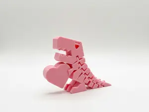 Flexi T Rex Fidget Holding Heart