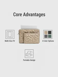 Star Embossed Laptop Case for Daily Commute and Business Travel, Waterproof, 4 Colors, 3 Sizes, Protective Cover