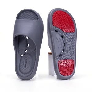 QIMEIJIA  Men‘s Women’s Non Slip Slippers Quick Drying Bathroom Slides with Drain Holes  Foot Massage Granules for Home & Shower Lightweight Breathable Indoor/Outdoor Sandals