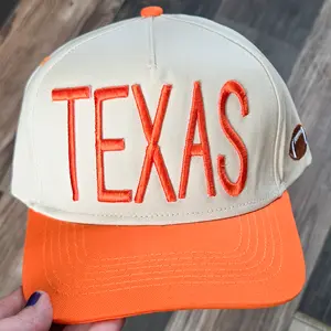 TEXAS Puff Embroidered HAT/POCKET Patch