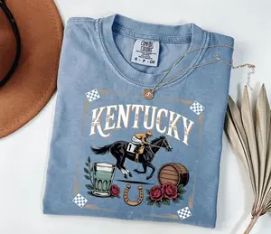 Comfort Colors Kentucky Derby 2026 Shirt, Run for the Roses T-Shirt, Horse Racing Lover Tee, Gift Idea for Fans, Unisex Casual Graphic Shirt