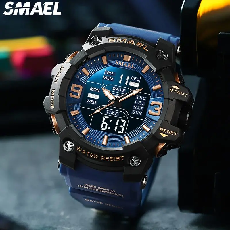 Men's Round Face Sport Watch, Luminous Analog Quartz with Silicone Strap & Stainless Steel Case, Fashionable Water Resistant Design, Fashionable Waterproof Watch, Luminous Analog Watch