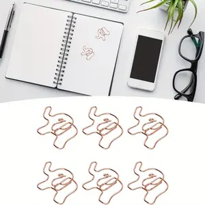 20Pcs Elephant Metal Paperclip, Office Supplies, Multi-function Pen, Notebook Bookmark Paperclip, Stationery Tools, Perfect Choice for Books