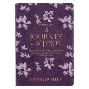 A Journey with Jesus 365 Devotions for Women, Purple Floral Faux Leather Flexcover -- Christianart Gifts, Paperback