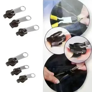 3 Sizes Universal Reusable Durable Zipper Repair Kit Replacement Slider Teeth Sewing Tool Accessory