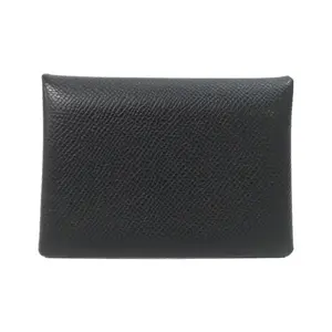 Pre-owned HERMÈS Calfskin Small Leather Goods Hermes Calvi Duo Epsom Coin Case
